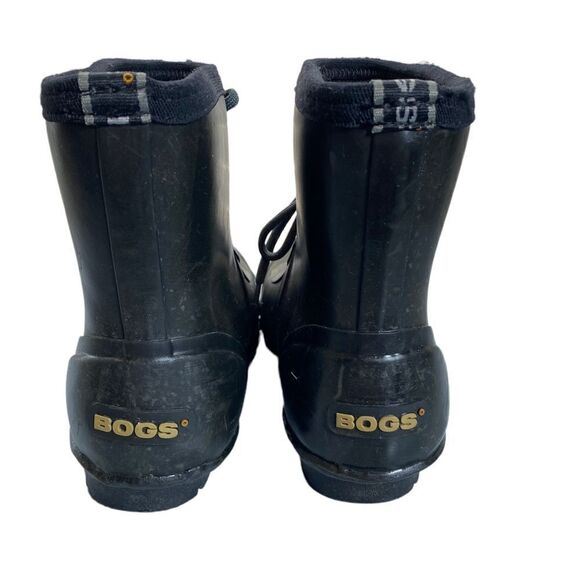 Bogs Bailey Lace Up Rain Boots Size 6 Black - Picture 3 of 6